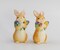 Ceramic Easter Bunny Rabbits with Flowers Salt and Pepper, Home Décor, Gift for Her, Gift for Mom, Kitchen Décor, Spring Décor, Easter Décor